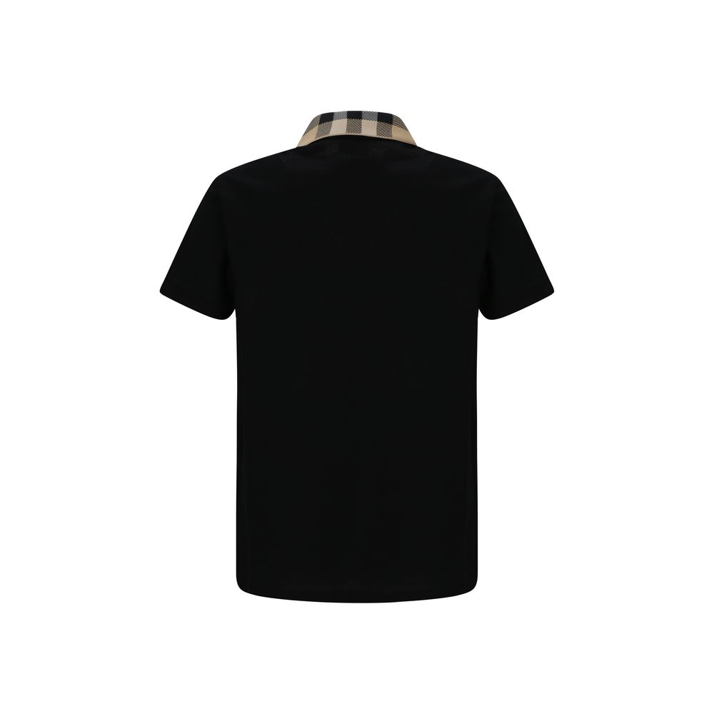Burberry Black Cotton Polo Shirt - Image 2