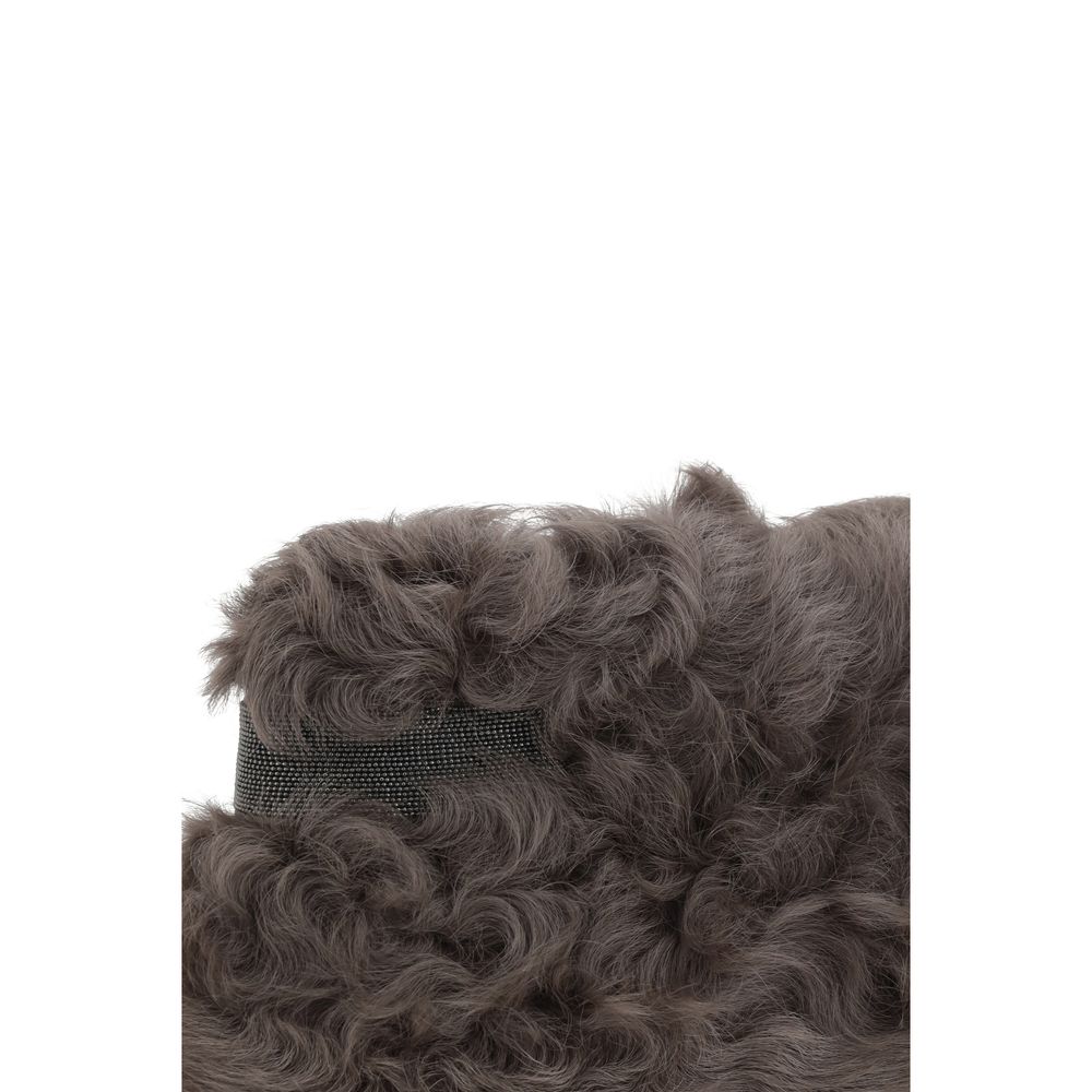 Brunello Cucinelli Brown Fur Clutch Bag - Image 4