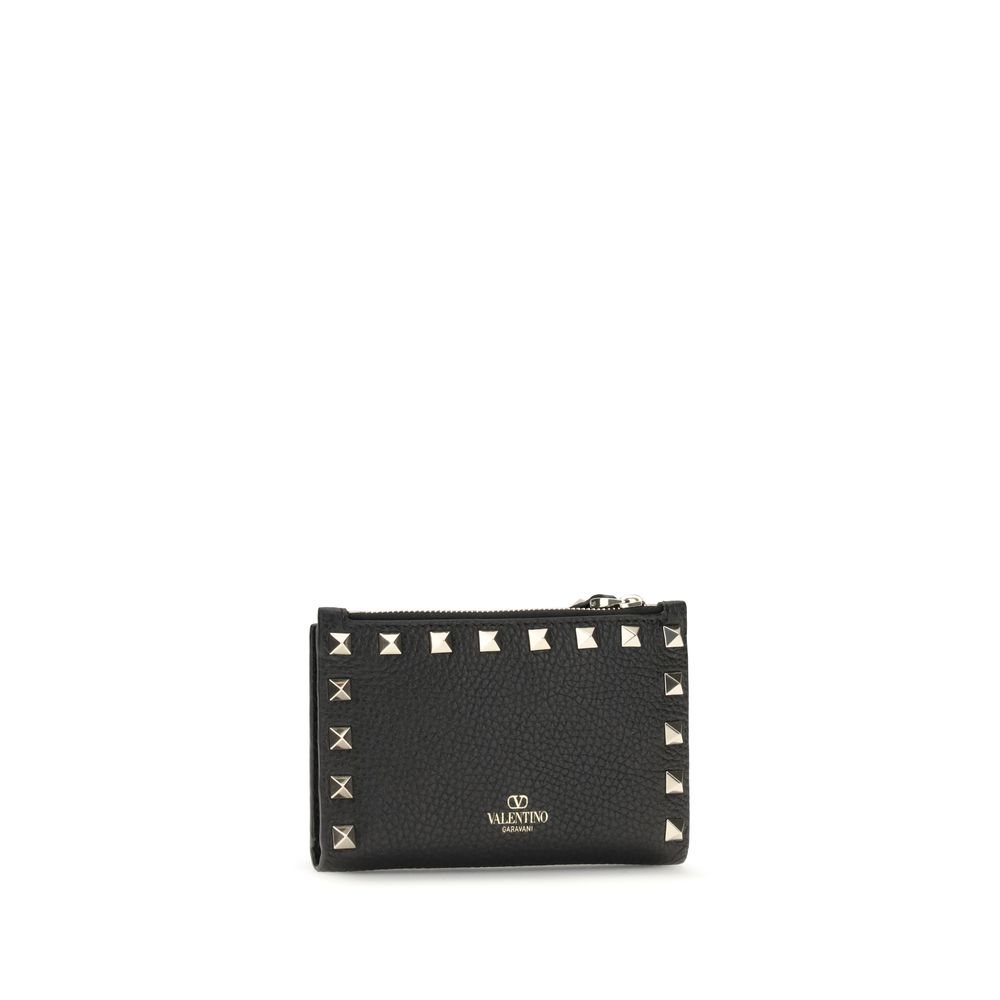 Valentino Garavani Black Calf Leather Bos Taurus Wallet - Image 2