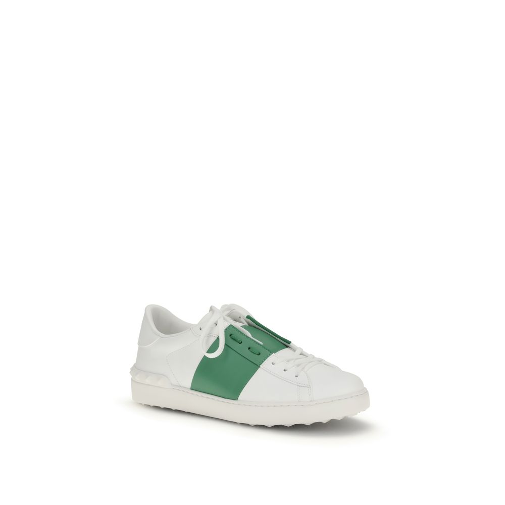 Valentino Garavani White Calf Leather Bos Taurus Low Top Sneakers - Image 2