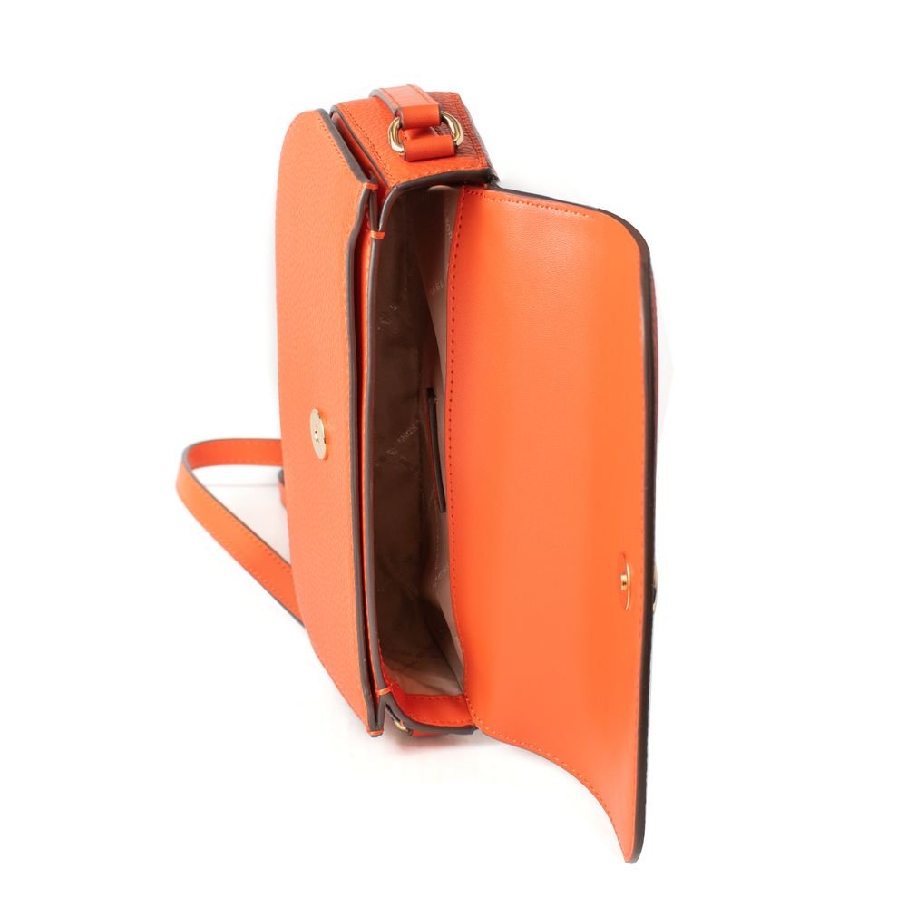 Michael Kors Orange Leather Crossbody Bag - Image 3