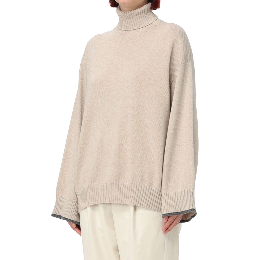Brunello Cucinelli Beige Cashmere Cashmere Sweater - Image 2