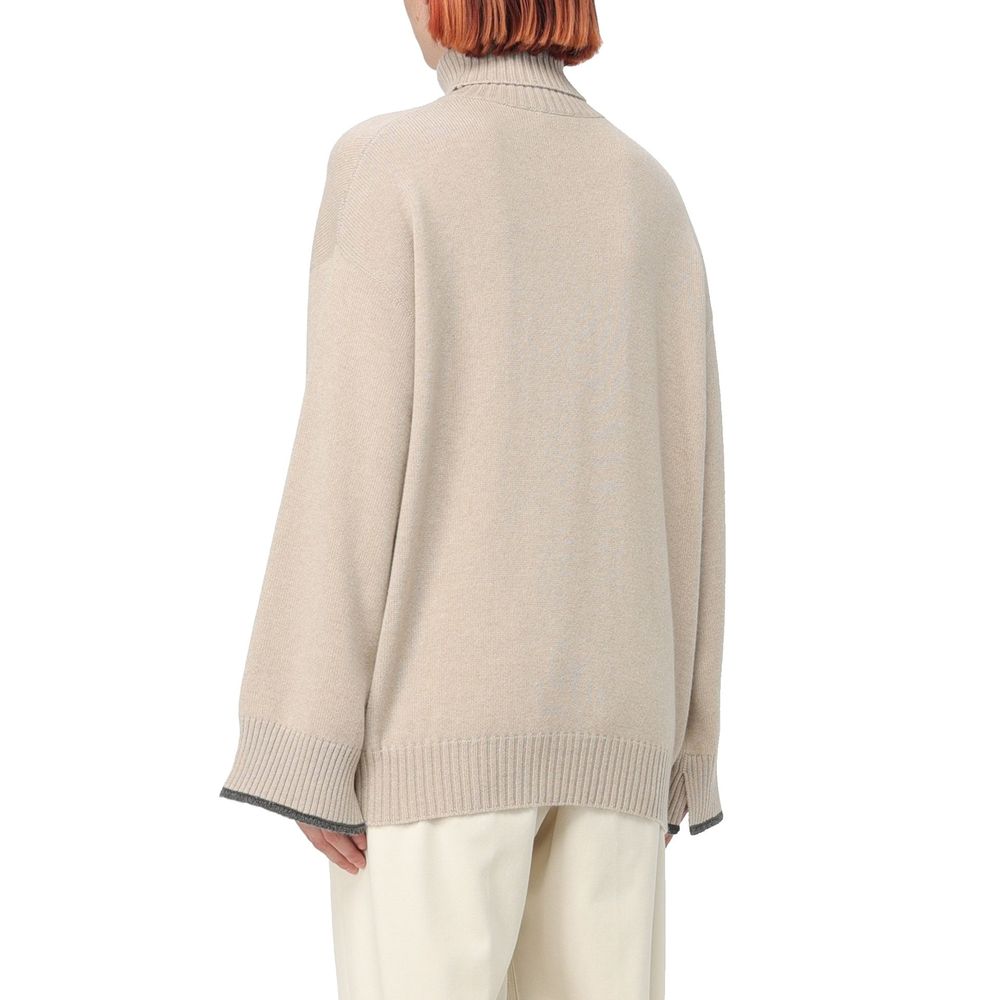 Brunello Cucinelli Beige Cashmere Cashmere Sweater - Image 3