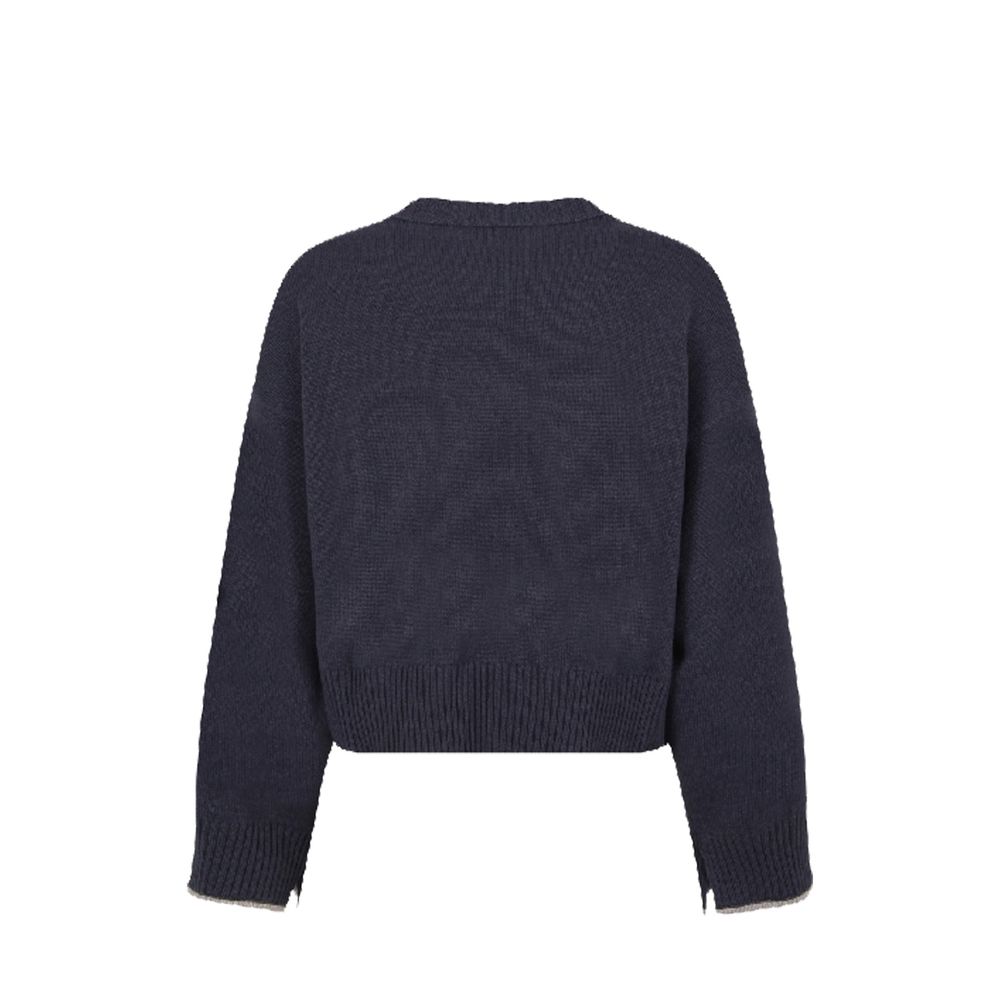 Brunello Cucinelli Blue Cashmere Cashmere Sweater - Image 2