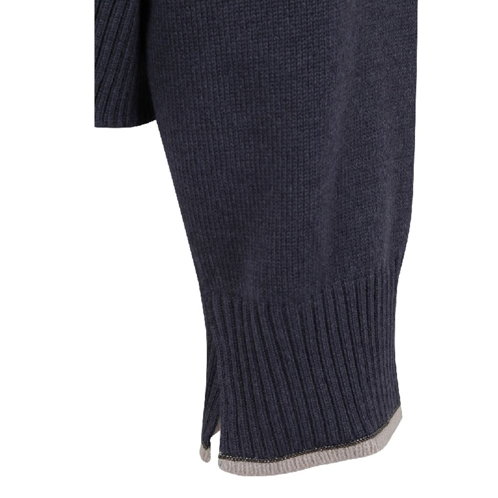 Brunello Cucinelli Blue Cashmere Cashmere Sweater - Image 3