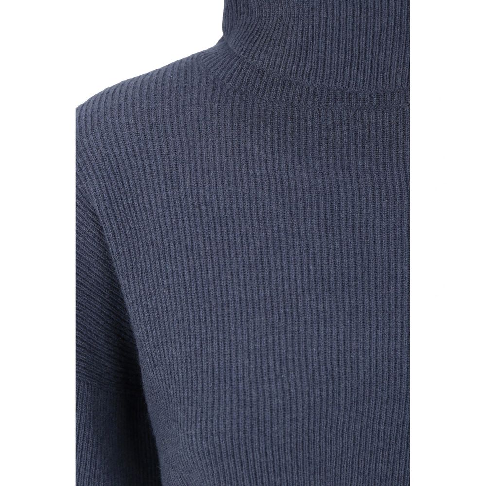Brunello Cucinelli Blue Cashmere Turtleneck - Image 3