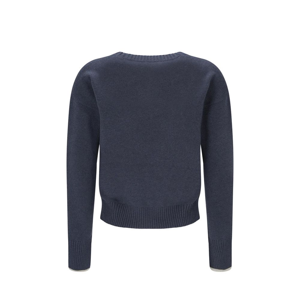 Brunello Cucinelli Blue Cashmere Cashmere Sweater - Image 2