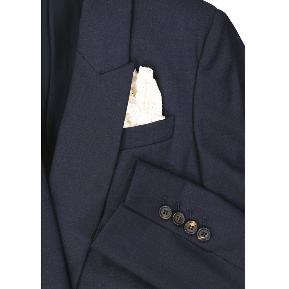 Brunello Cucinelli Blue Virgin Wool Jackets And Coat - Image 3