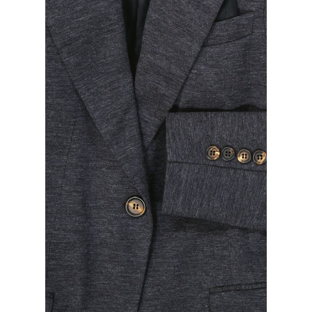 Brunello Cucinelli Gray Wool Blazer - Image 3