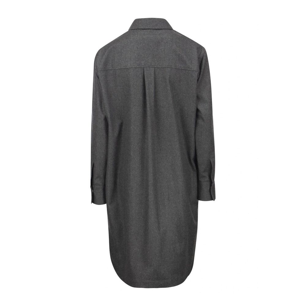 Brunello Cucinelli Gray Wool Casual Dress - Image 2
