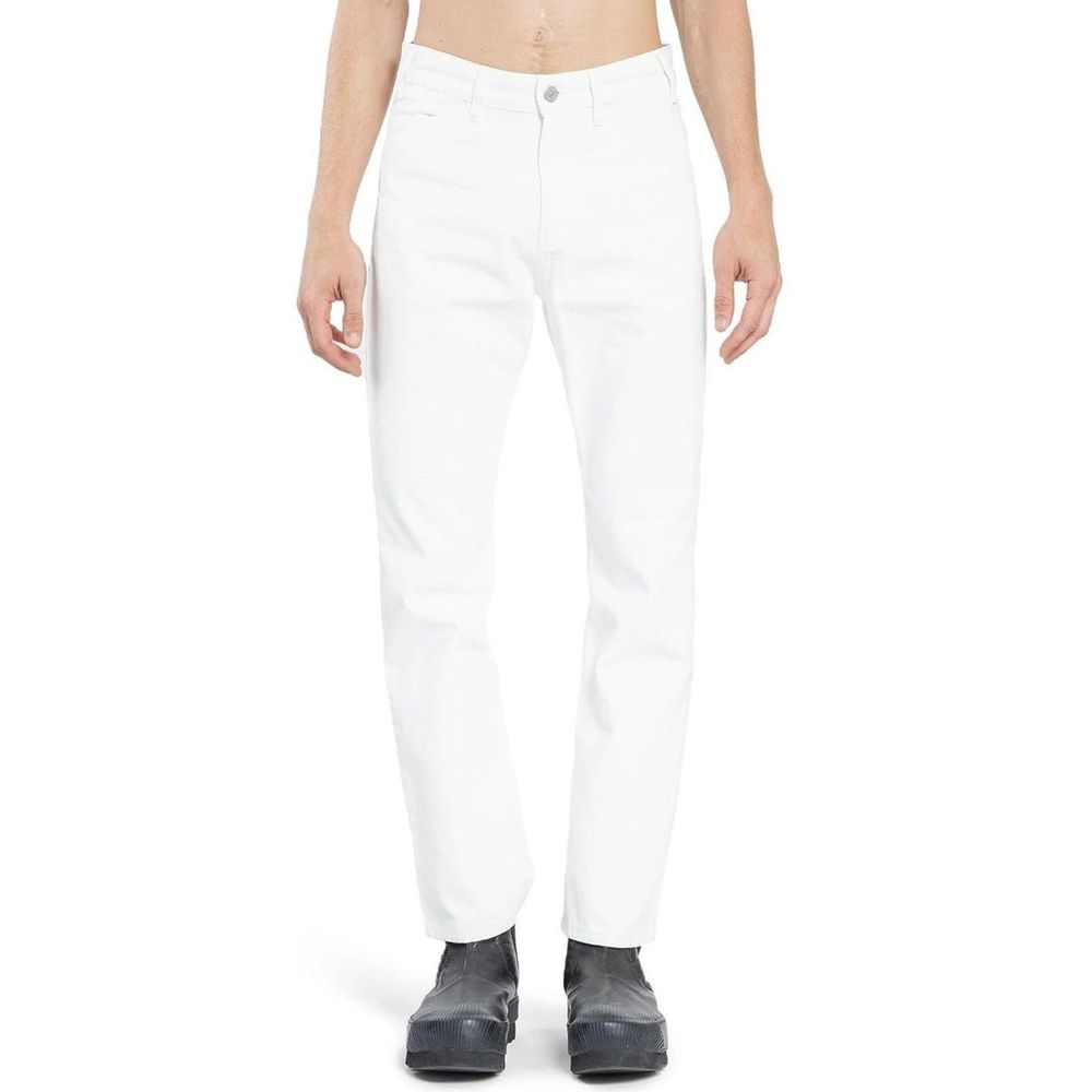 Celine White Cotton Straight-Leg Jeans - Image 2