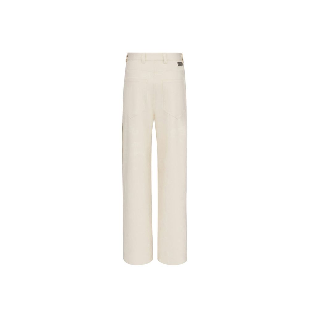 Dior White Cashmere Chino Pants - Image 3
