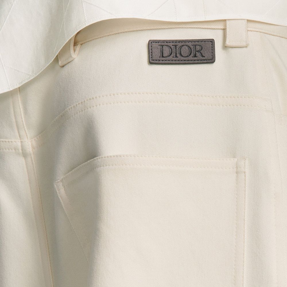 Dior White Cashmere Chino Pants - Image 4