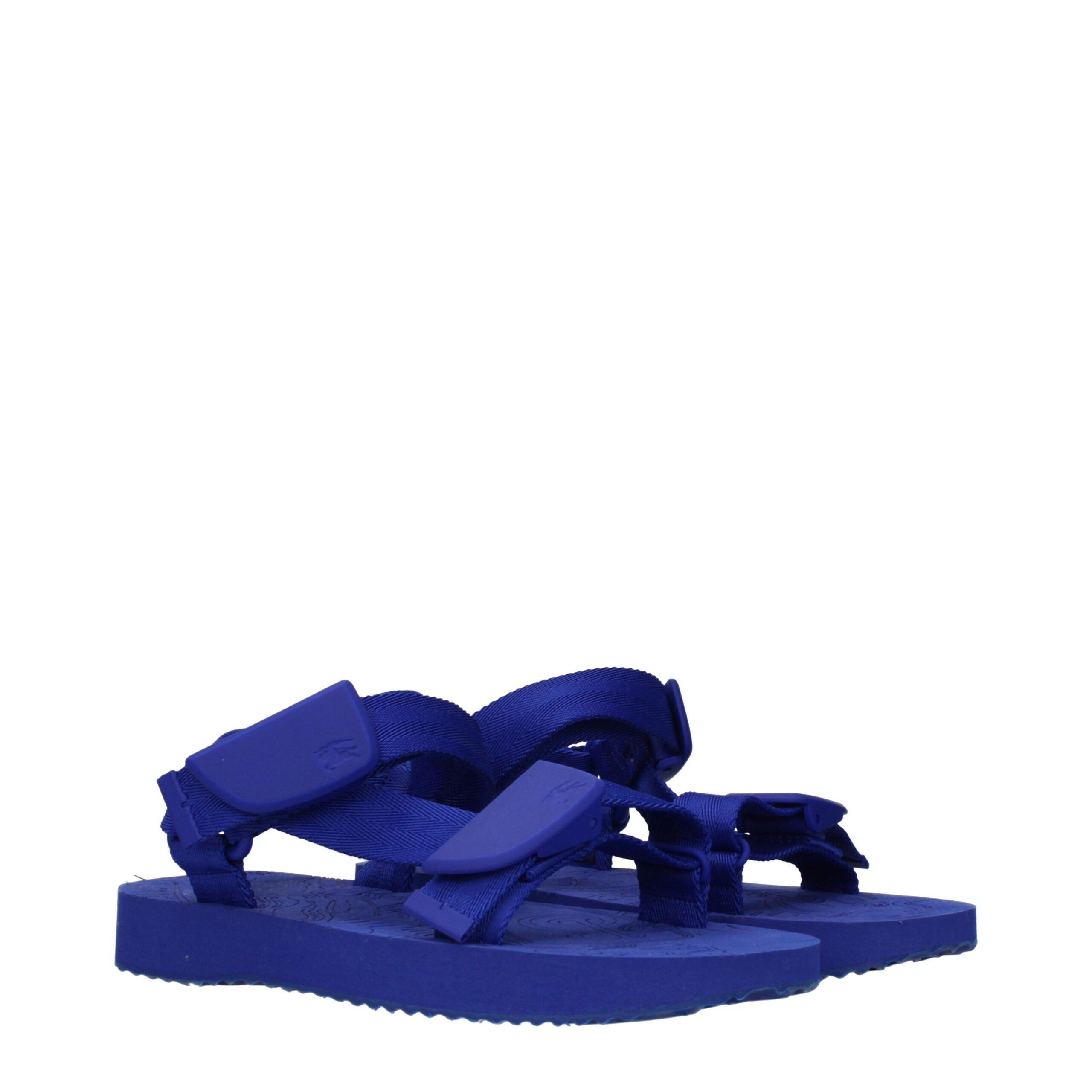 Burberry Blue Fabric Flat Sandals - Image 2
