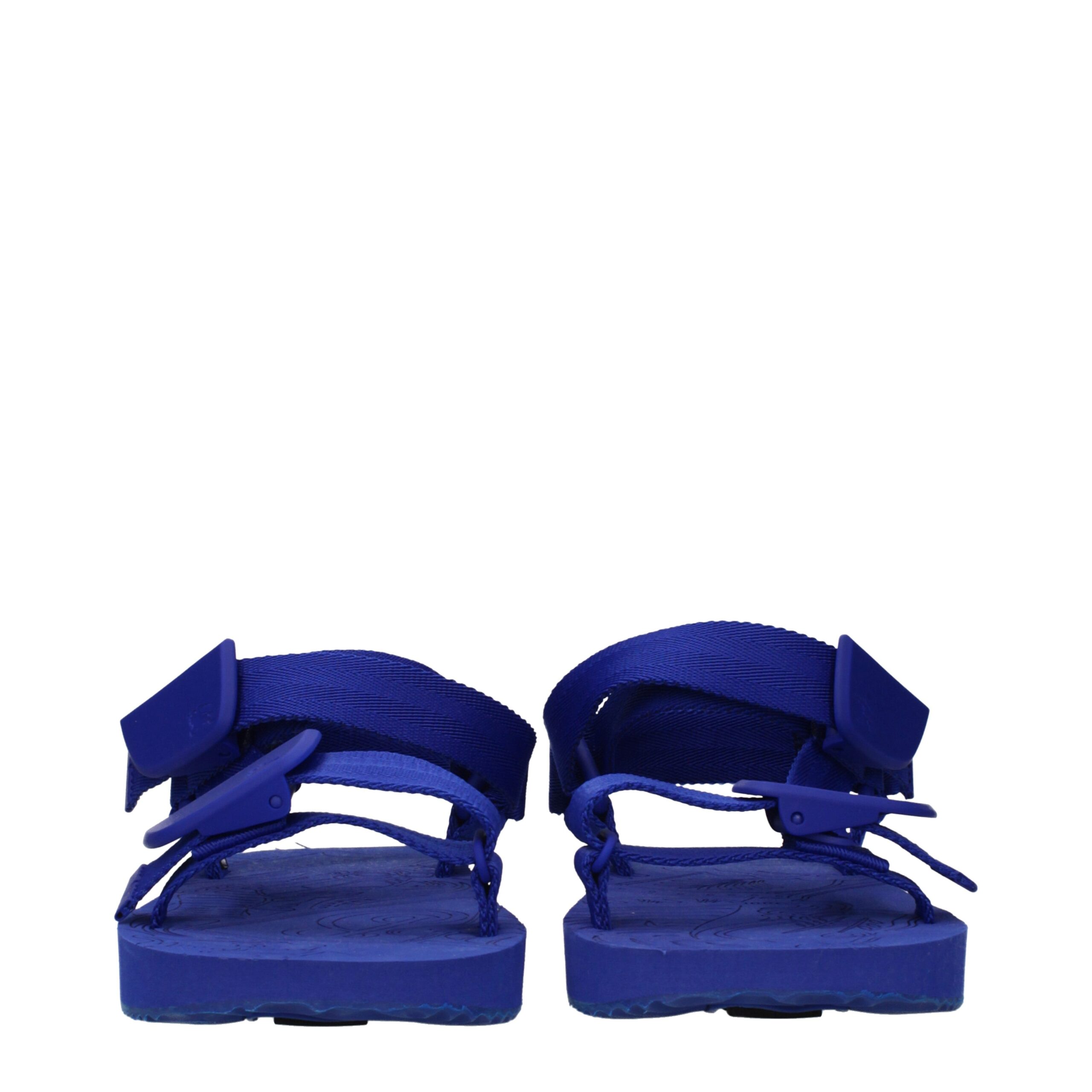 Burberry Blue Fabric Flat Sandals - Image 3