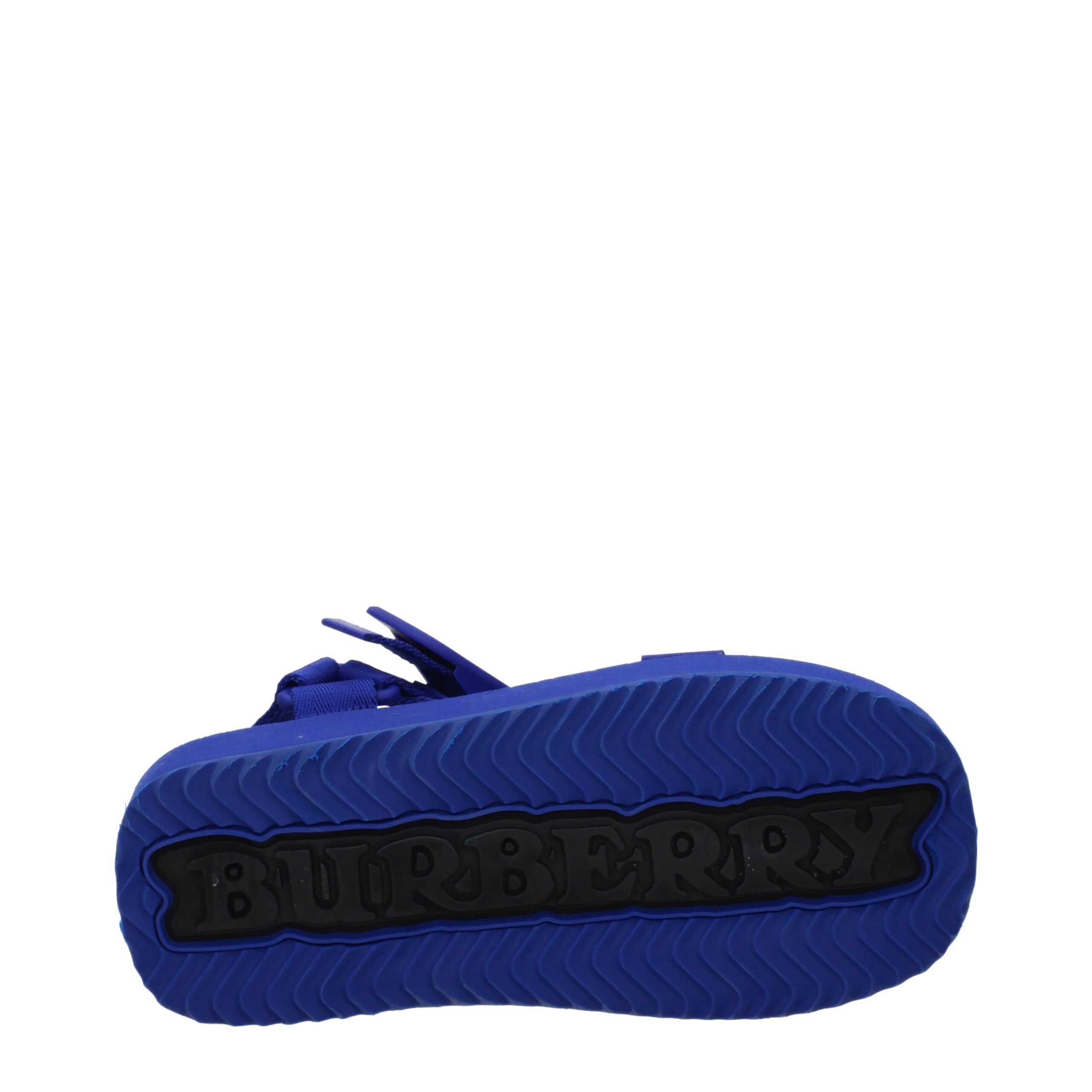 Burberry Blue Fabric Flat Sandals - Image 5