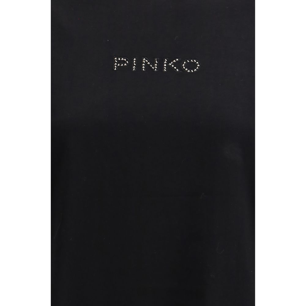 PINKO Black Cotton T-Shirt - Image 3