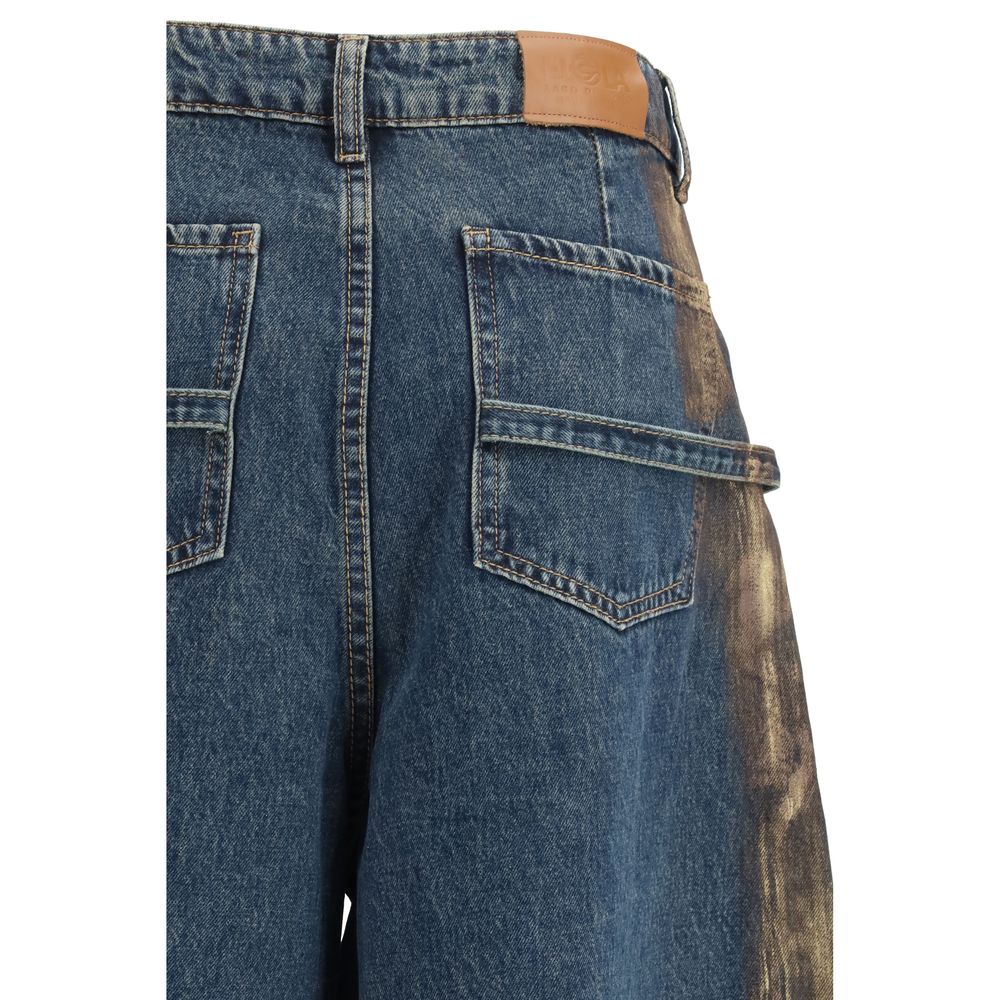 Ella Blue Cotton Relaxed Fit Jeans - Image 3