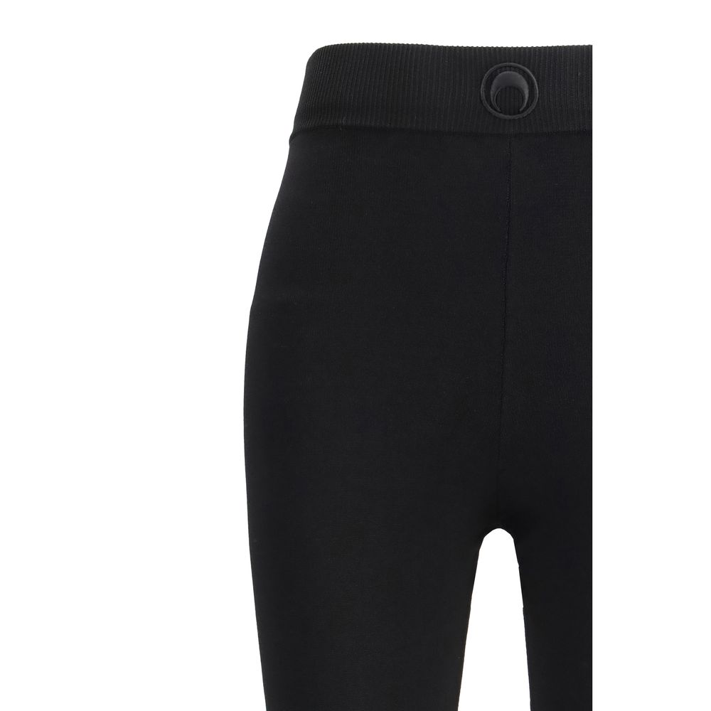 Marine Serre Black Viscose Leggings - Image 3