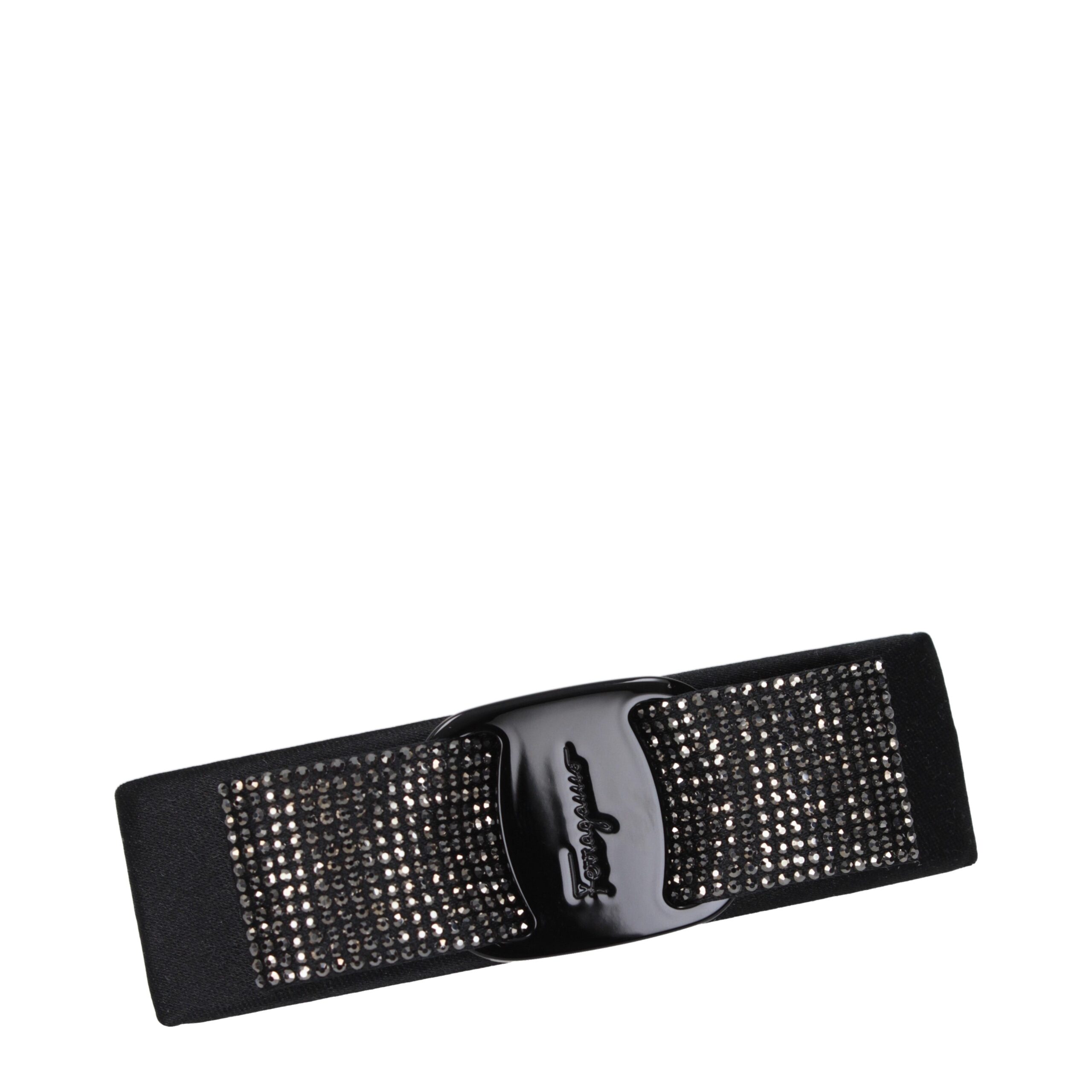 Salvatore Ferragamo Black Fabric Hair Clip