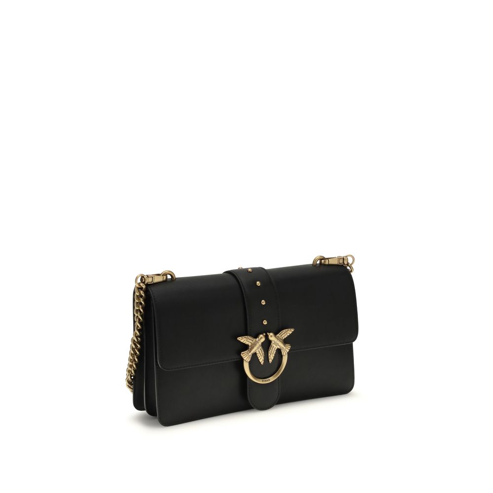 PINKO Black Calf Leather Bos Taurus Shoulder Bag - Image 2