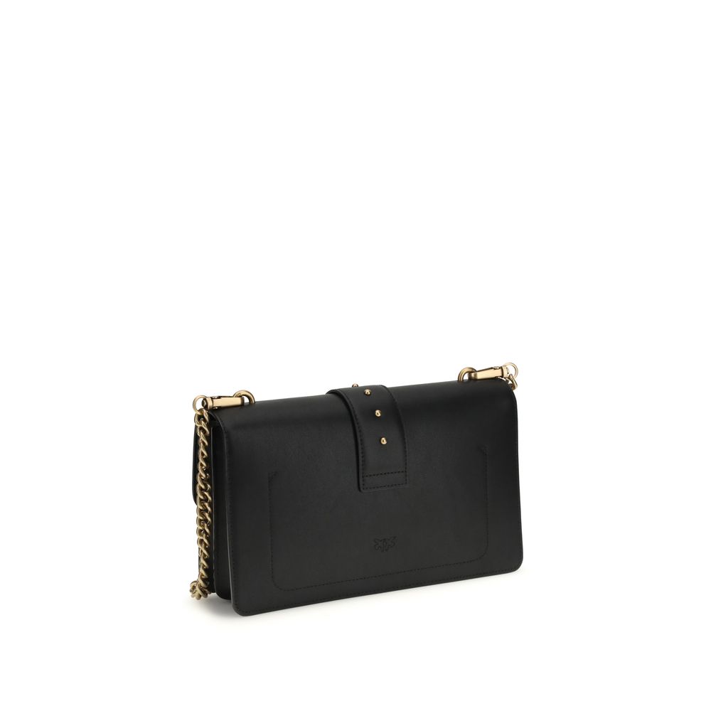 PINKO Black Calf Leather Bos Taurus Shoulder Bag - Image 3