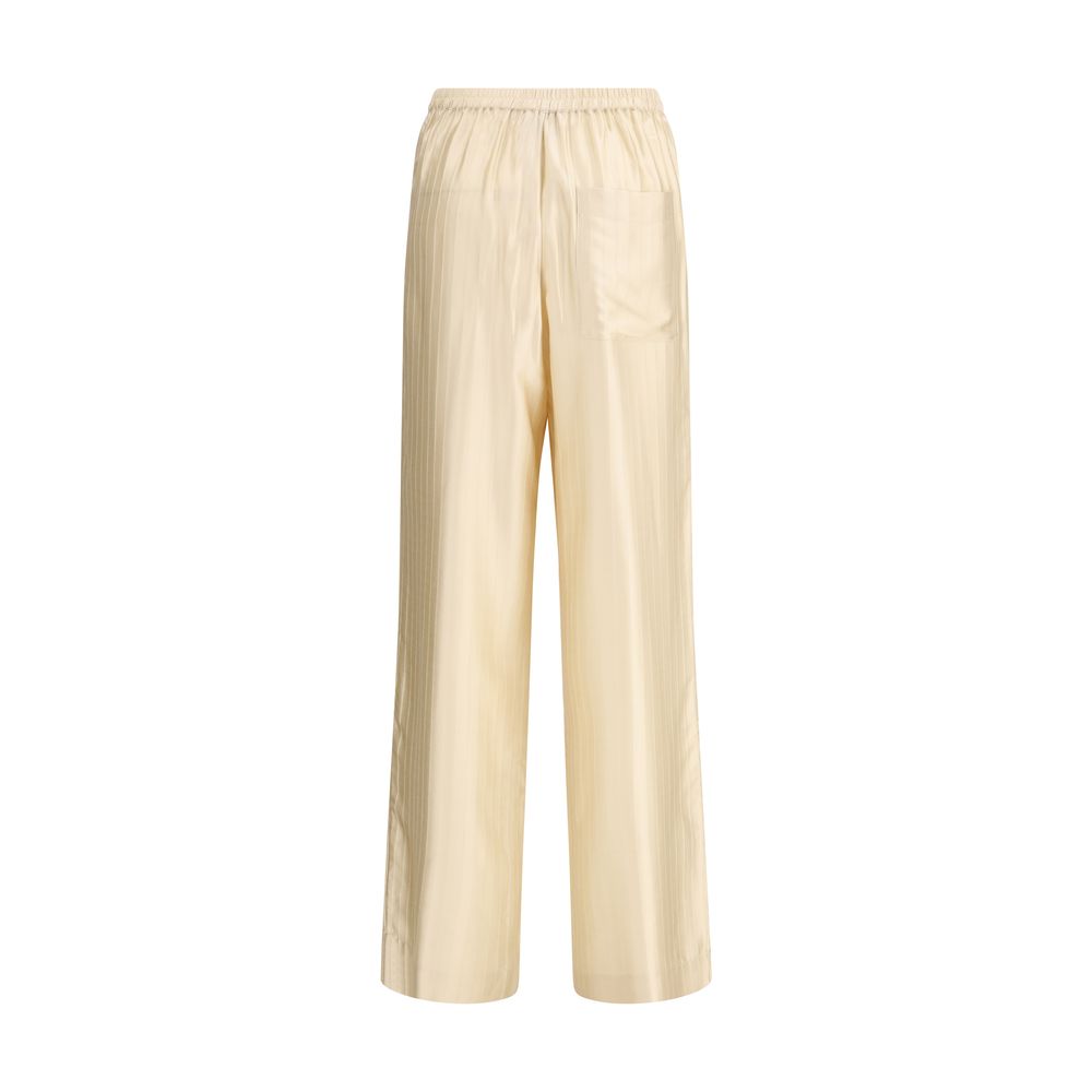 Loulou De Saison Cream Viscose Casual Pants - Image 2