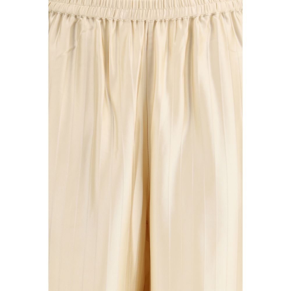 Loulou De Saison Cream Viscose Casual Pants - Image 3