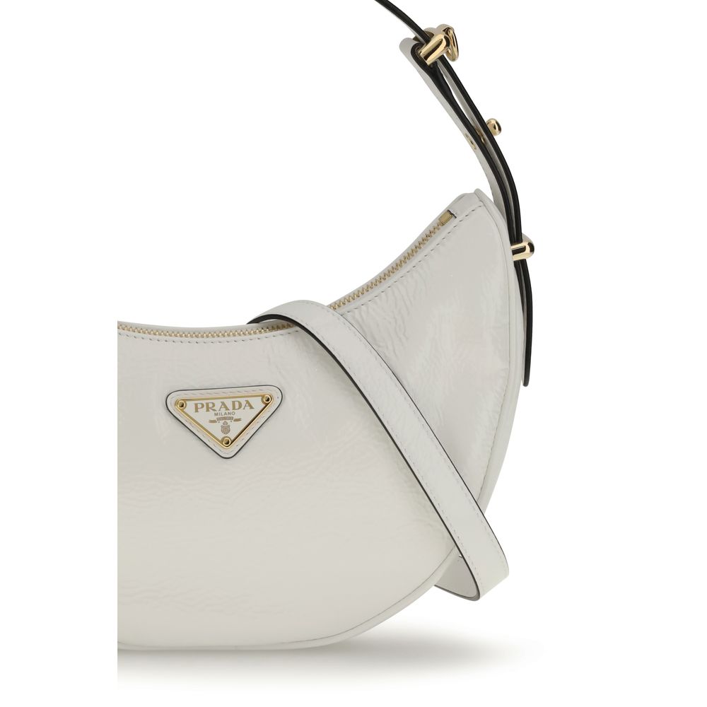 Prada White Calf Leather Bos Taurus Shoulder Bag - Image 4