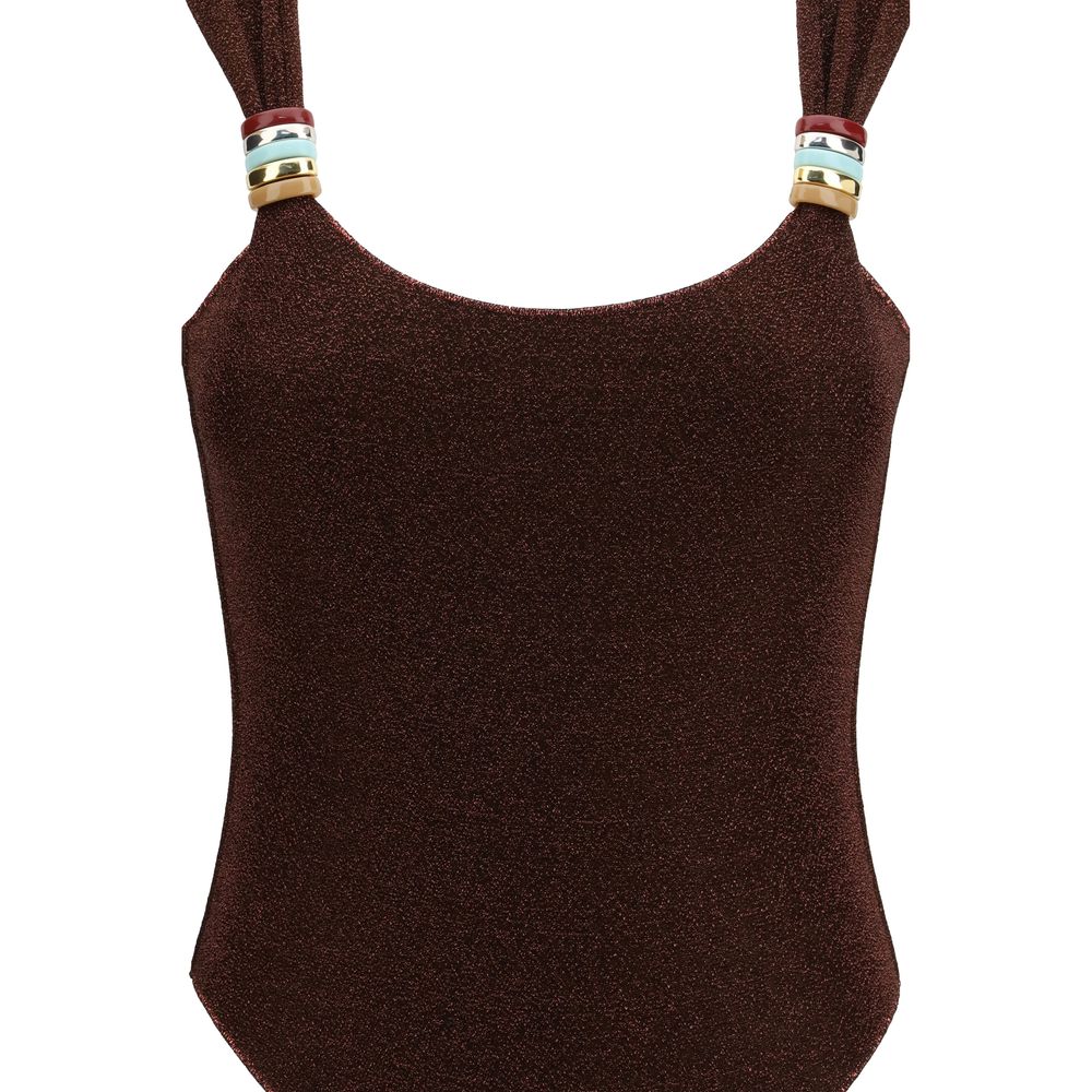Oséree Brown Polyamide One-Piece Swimsuit - Image 3