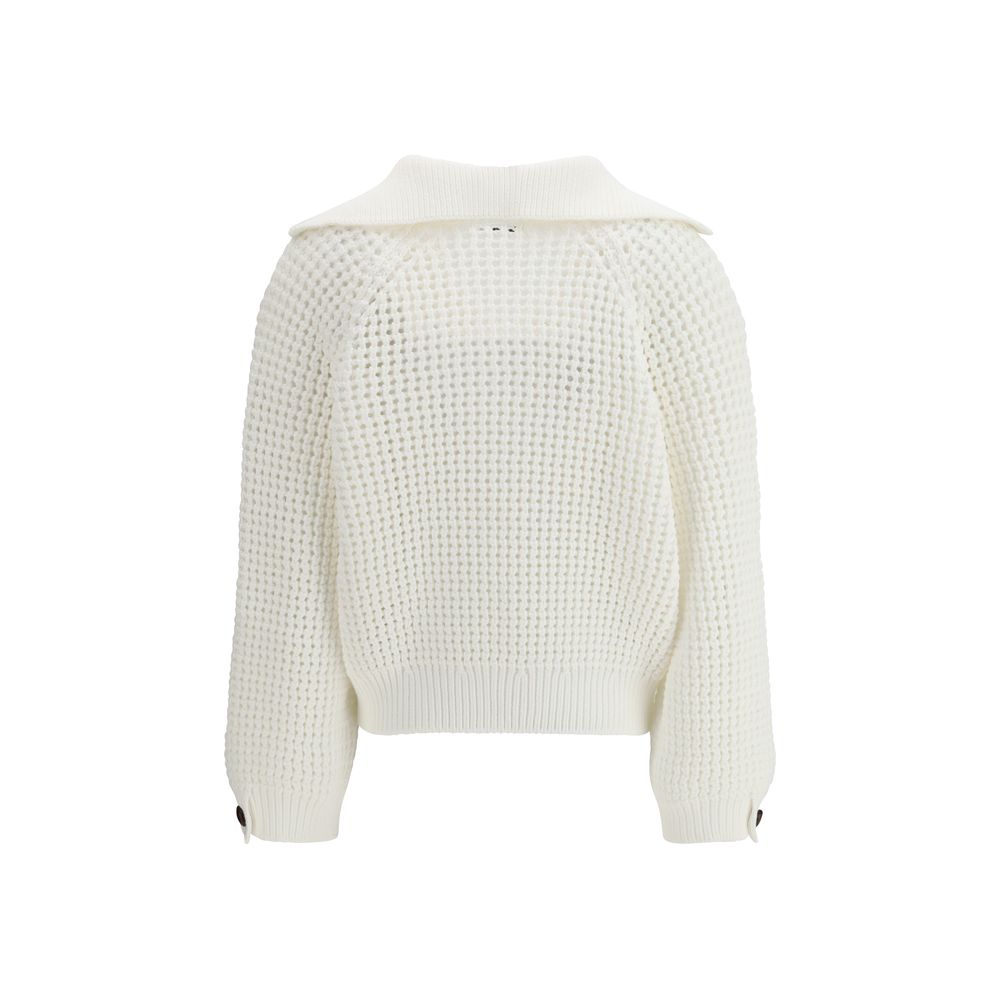 Brunello Cucinelli White Cotton Sweatshirt - Image 2