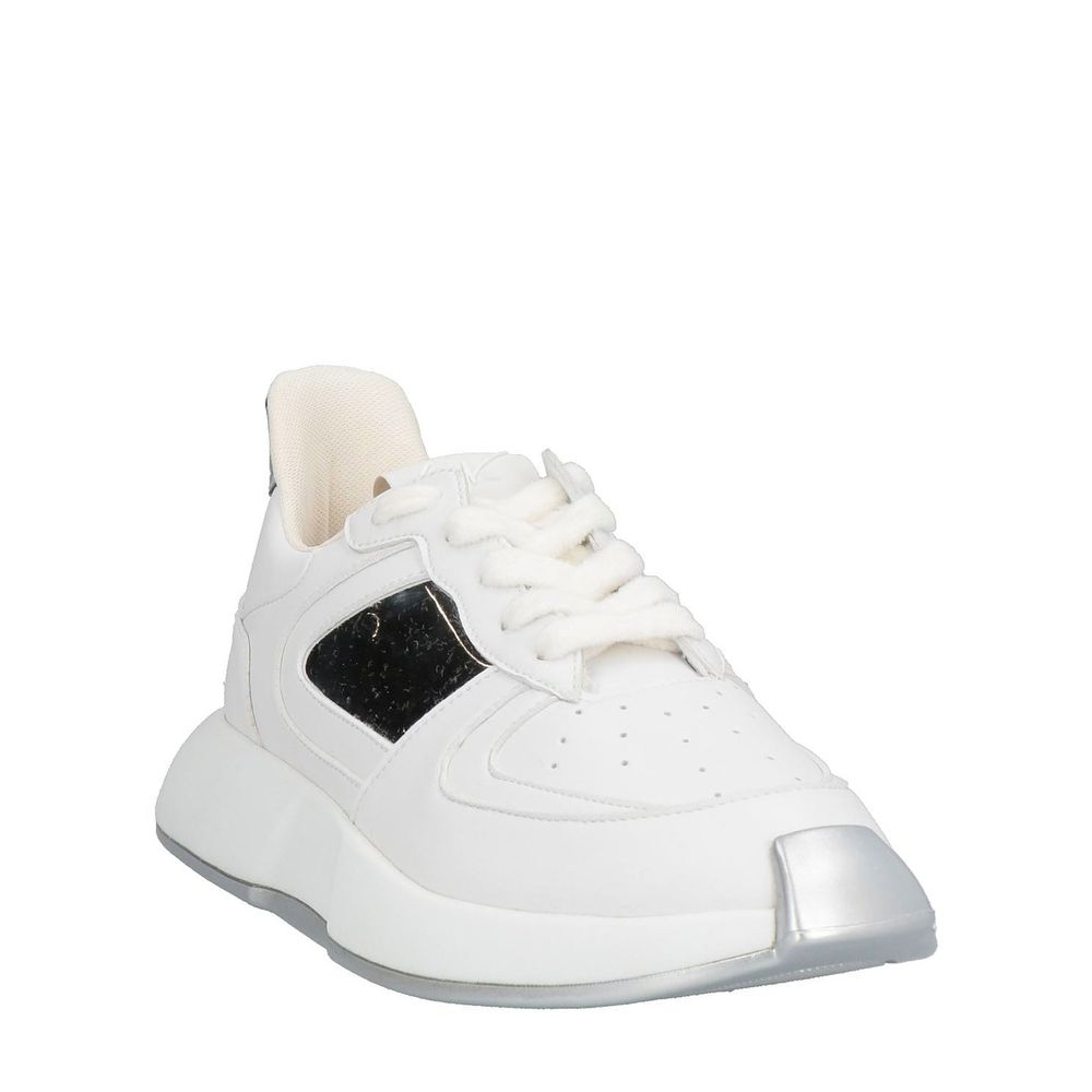 Giuseppe Zanotti White Calfskin Chunky Sneakers - Image 2
