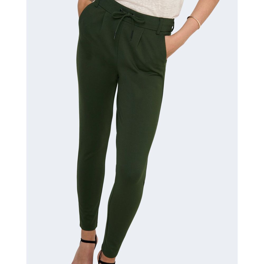 Only Green Viscose Casual Pants - Image 3