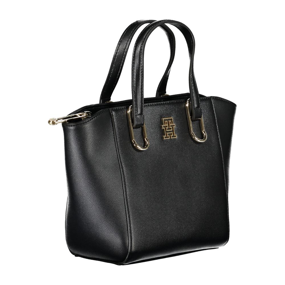 Tommy Hilfiger Black Polyurethane Women Handbag - Image 3