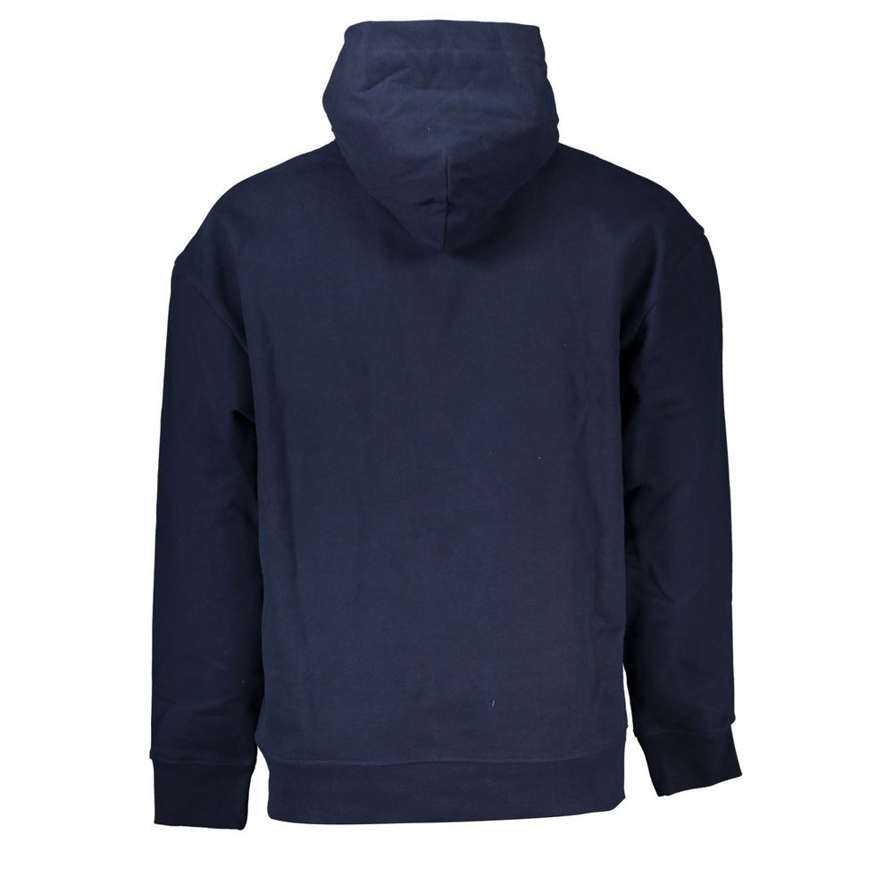 Tommy Hilfiger Blue Cotton Men's Hoodie - Image 2