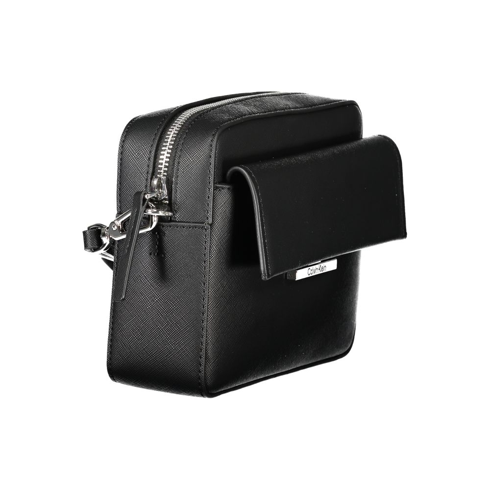 Calvin Klein Black Polyurethane Women's Shoulder Bag - Image 3