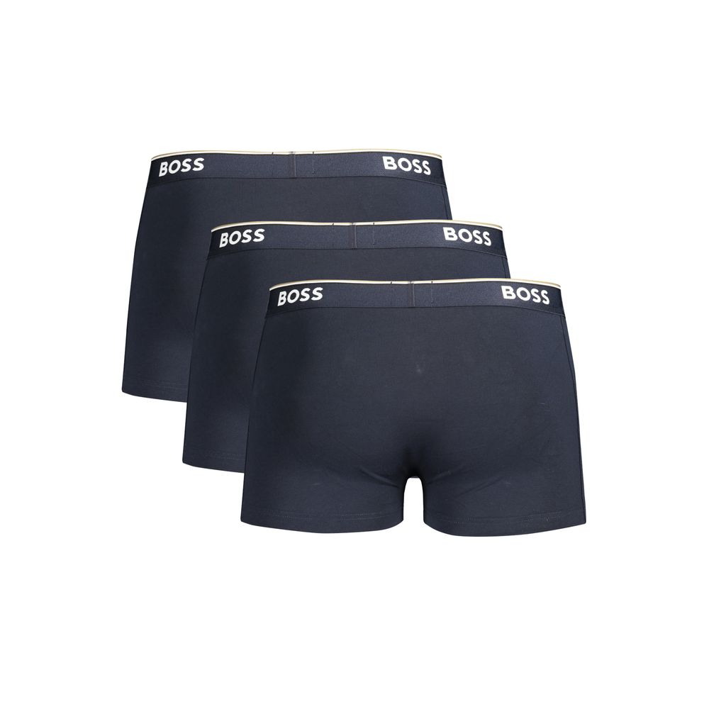 Hugo Boss Blue Cotton Men Boxer Underwear - Image 2