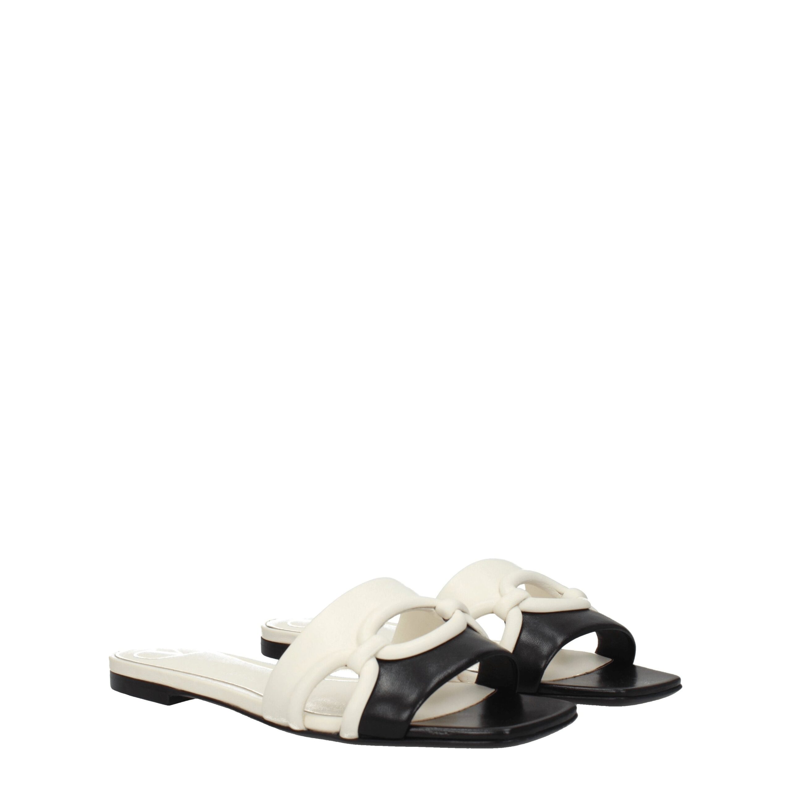 Valentino Garavani Black Leather Slippers - Image 2