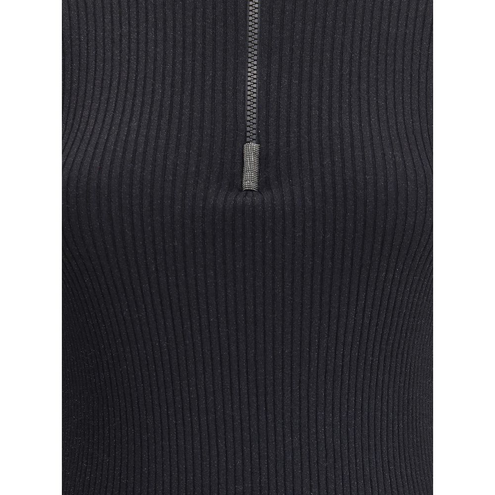 Brunello Cucinelli Black Cashmere Sweatshirt - Image 3