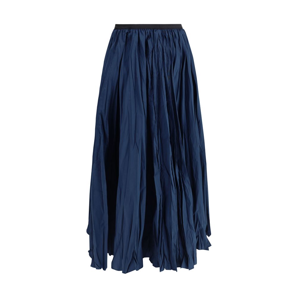 Sara Roka Blue Polyester Midi Skirt - Image 2