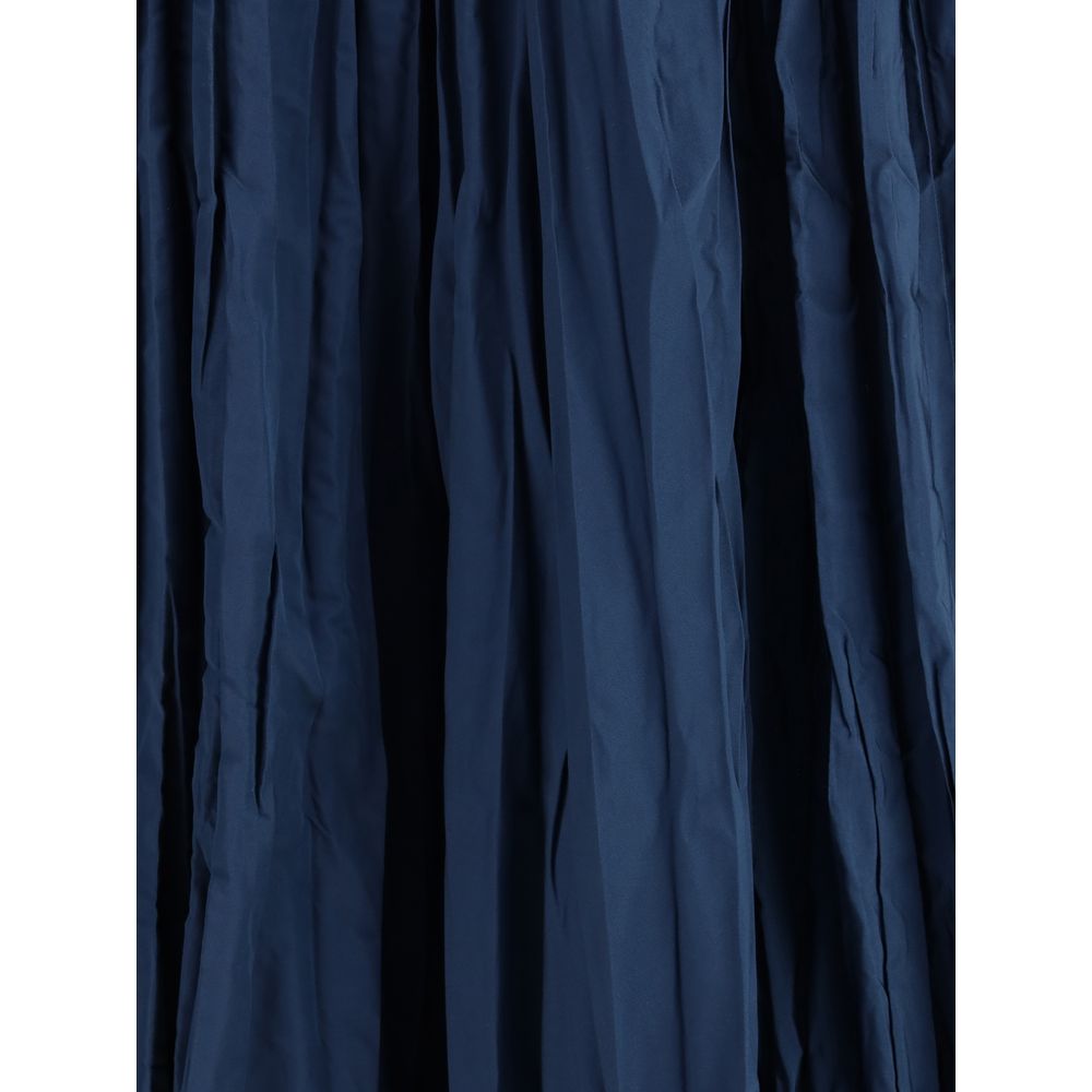 Sara Roka Blue Polyester Midi Skirt - Image 3