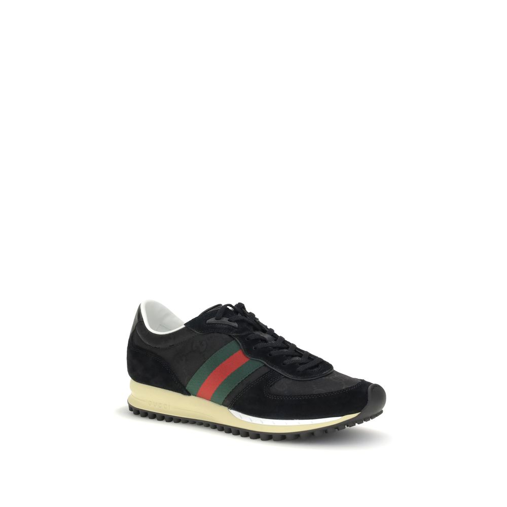 Gucci Black Polyamide Athletic Sneakers - Image 2