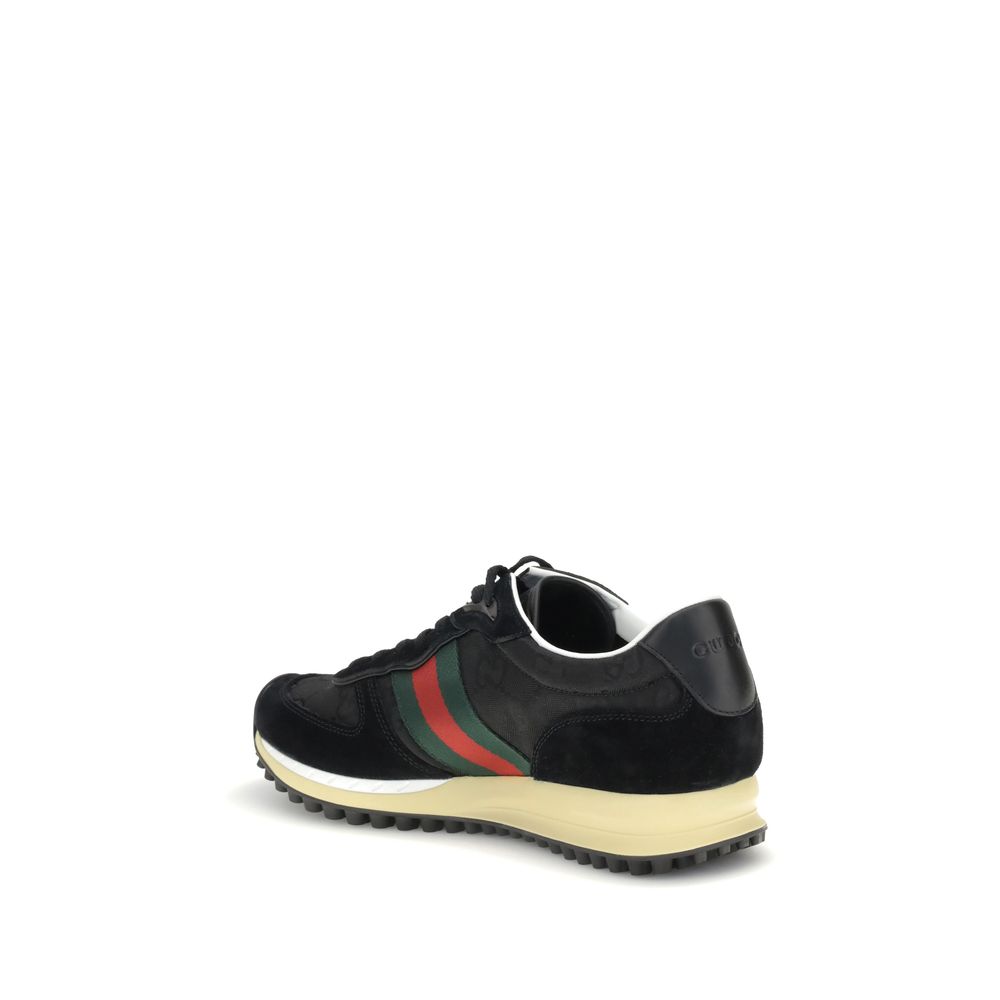 Gucci Black Polyamide Athletic Sneakers - Image 3