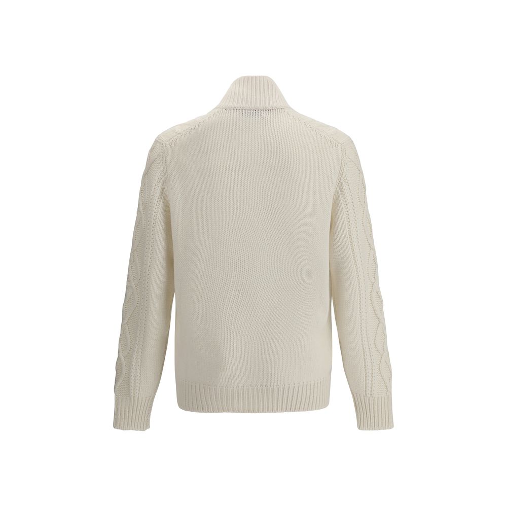 Brunello Cucinelli White Cashmere Cardigan - Image 2
