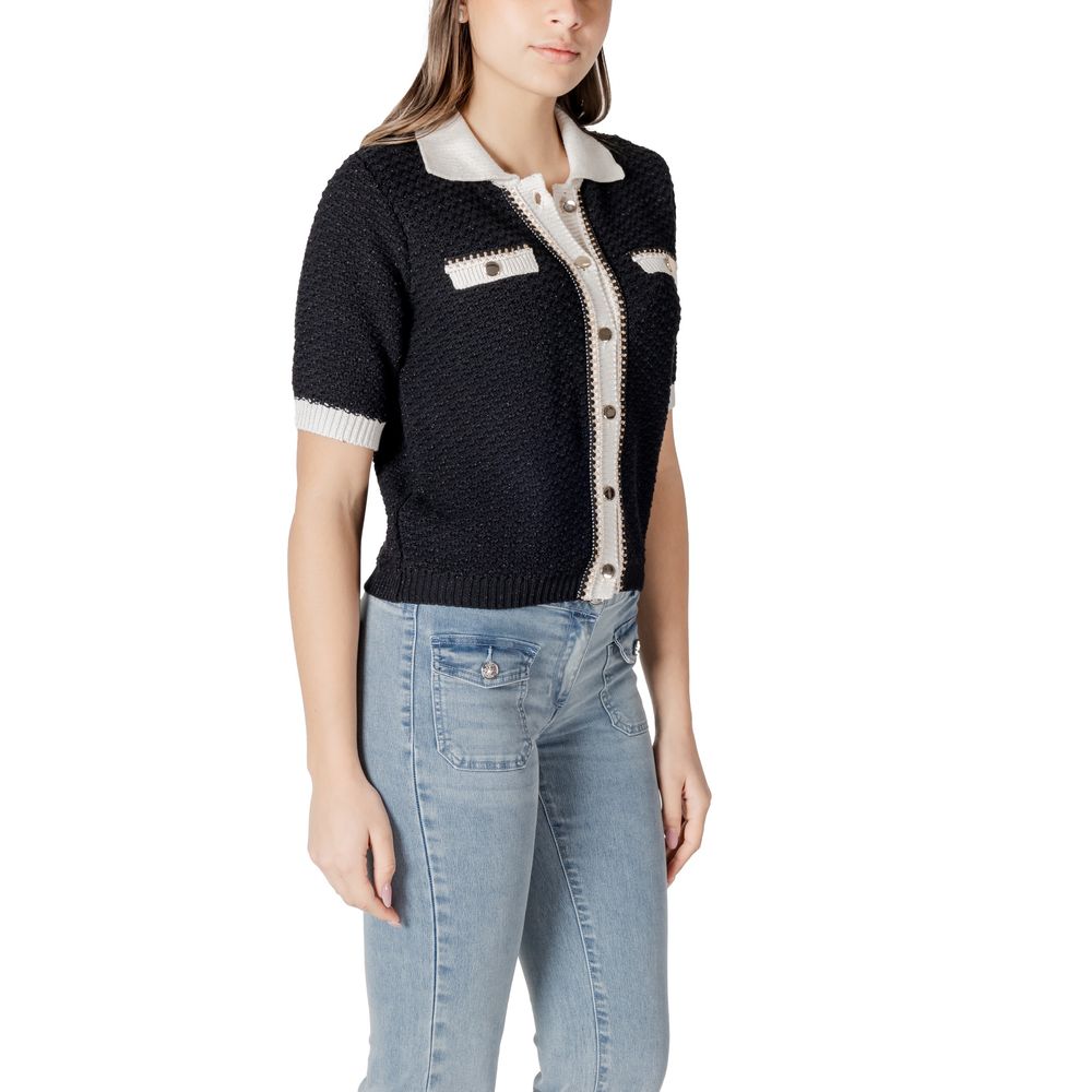 Morgan De Toi Black Recycled Cotton Shortsleeve Shirt - Image 3