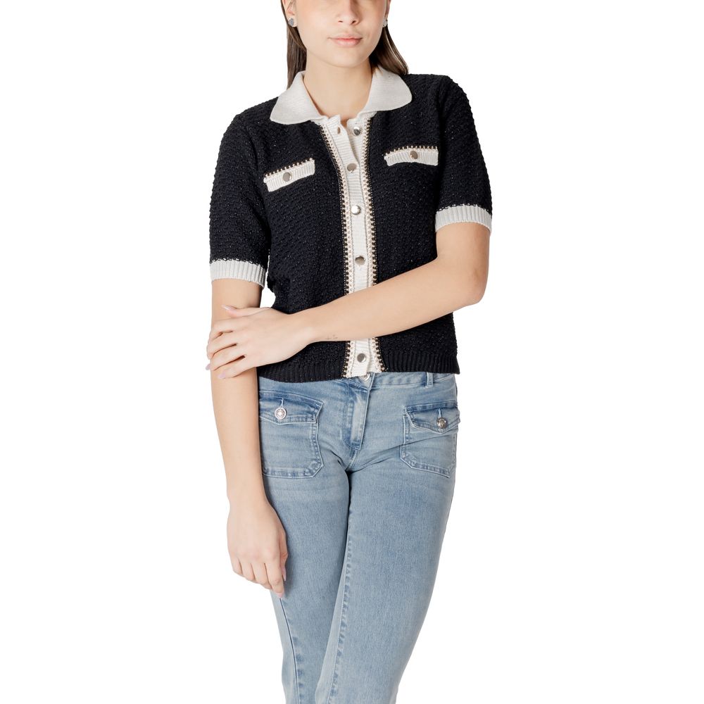 Morgan De Toi Black Recycled Cotton Shortsleeve Shirt - Image 5