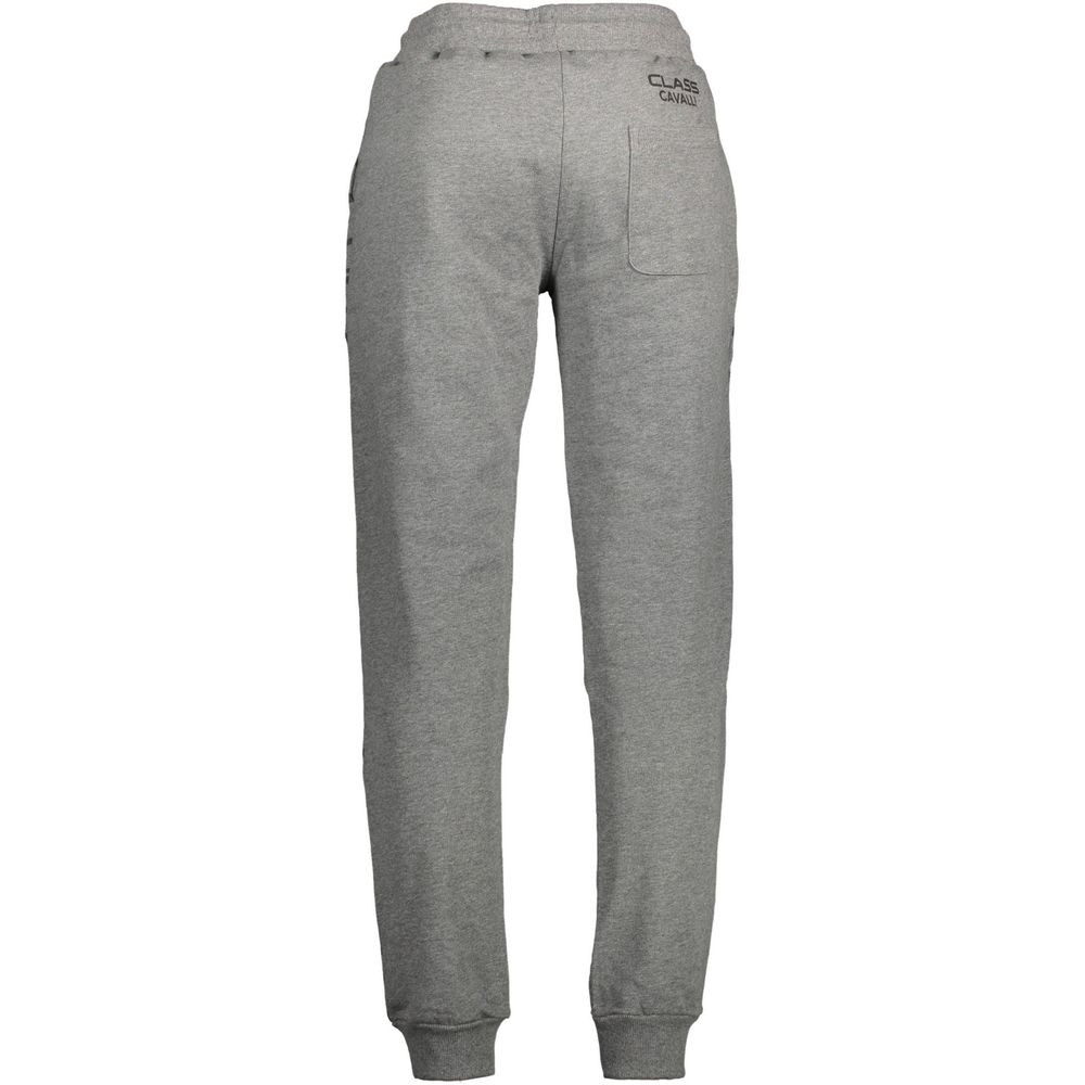 Cavalli Class Grey Cotton Men's Sweatpants - Image 2