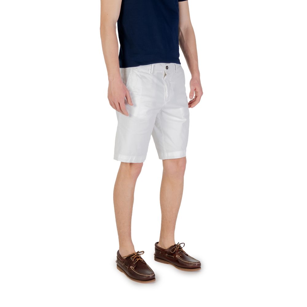 Borghese White Cotton Bermuda Shorts - Image 3