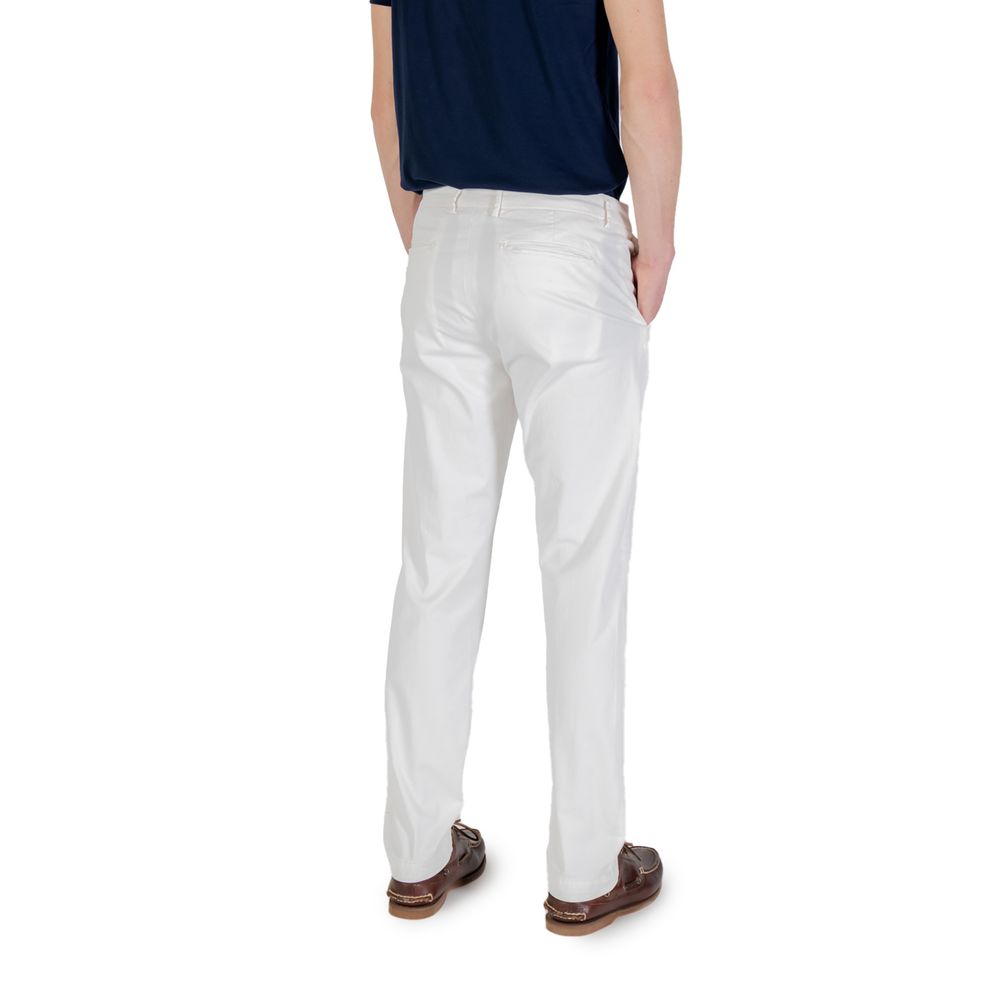 Borghese White Cotton Skinny Pants - Image 3