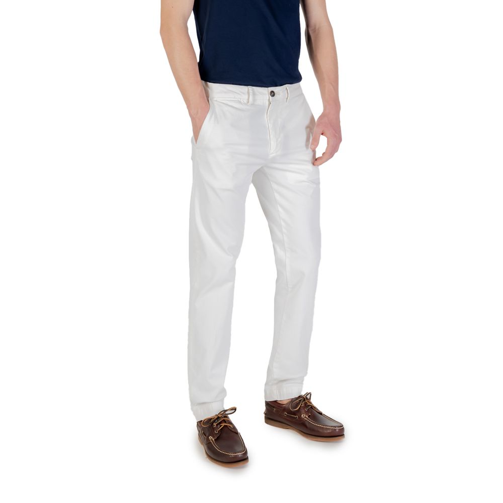 Borghese White Cotton Skinny Pants - Image 4